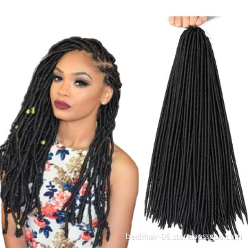 Pre loop Ringlet Faux Locs Crochet Soft Dreadlock Straight Synthetic Hair Extension 18inch Wholesale